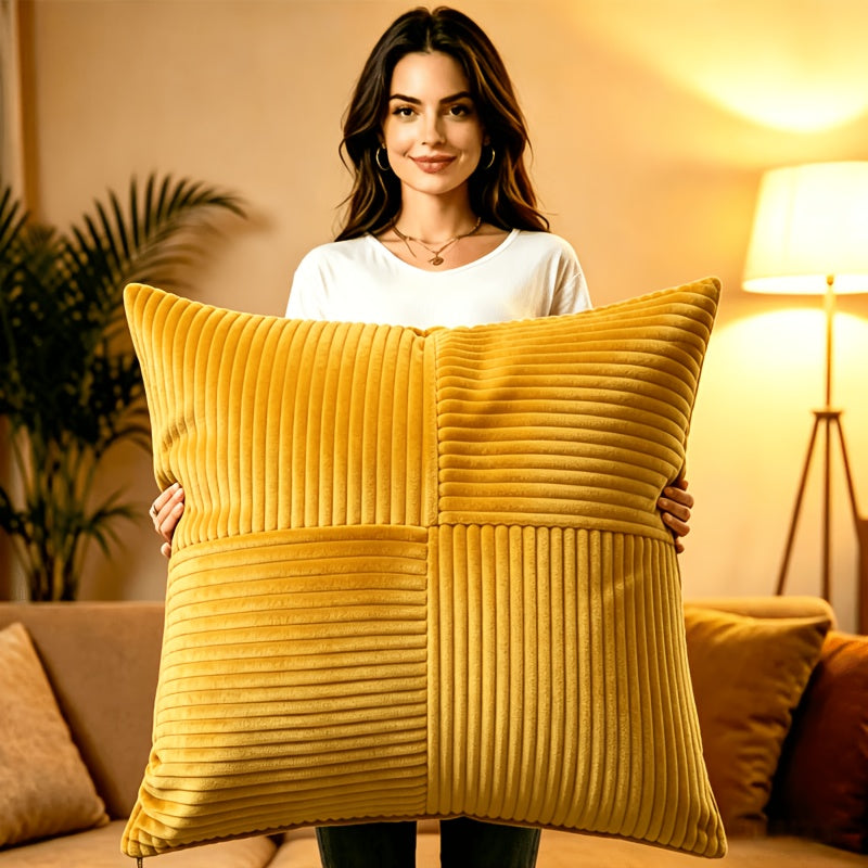 Housse de coussin en polyester à fermeture éclair, autre coloris