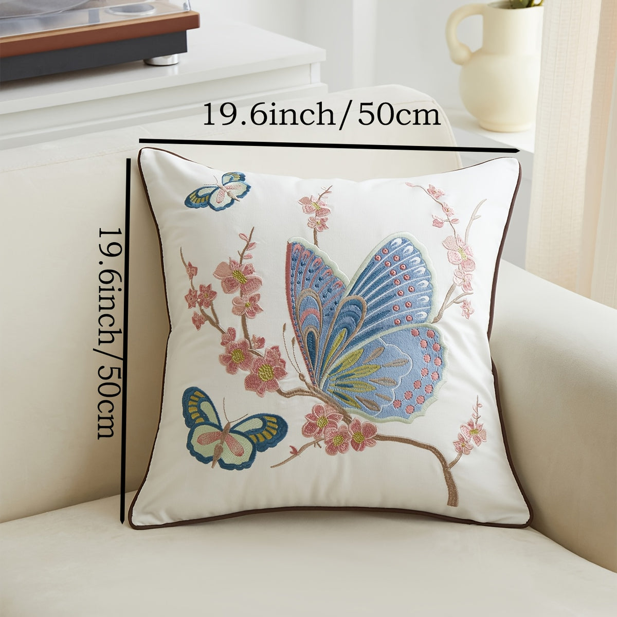 Housse de coussin d'esprit campagne, mise en situation