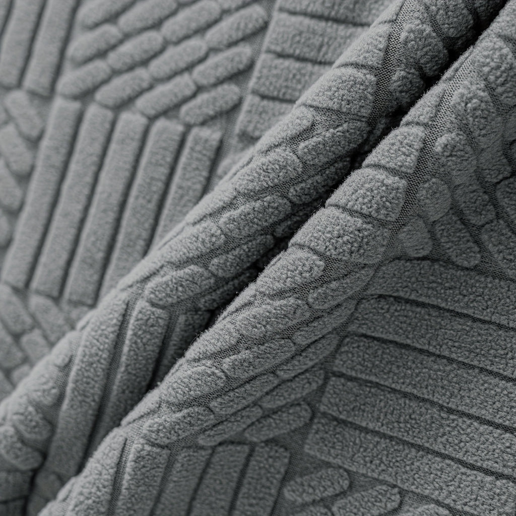 Housse de canapé en jacquard à cordon de serrage — détail de la matière : jacquard