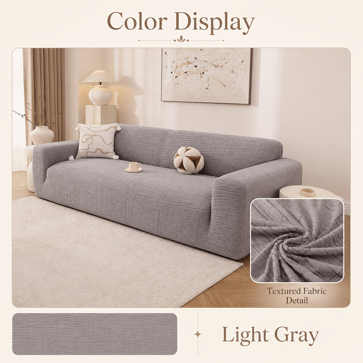 Housse de canapé épaisse extensible en polaire jacquard, tissu de 200 à 250 g/m²