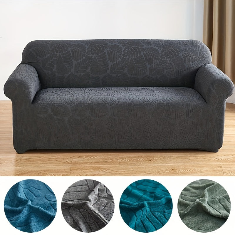 Housse de canapé extensible en tissu matelassé matelassée antidérapante, détail de l'ourlet