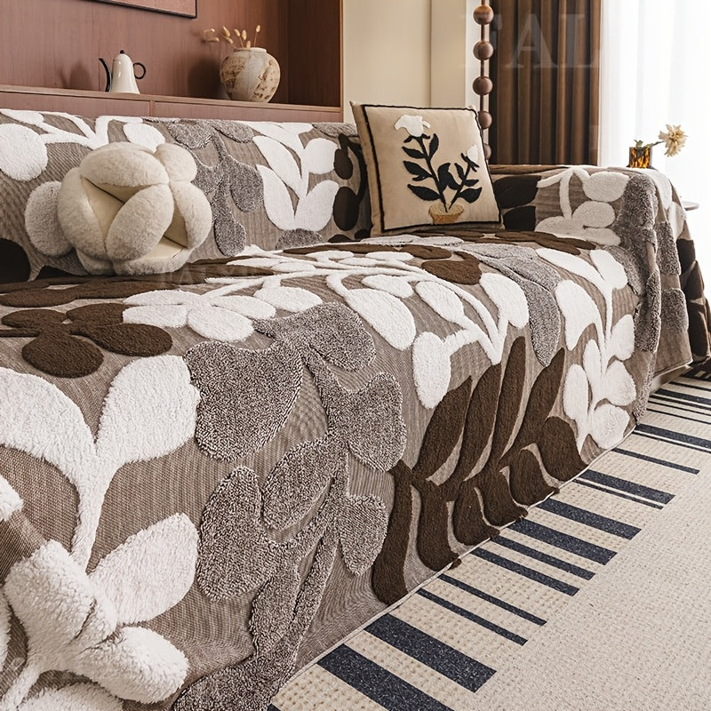 Housse de canapé en velours jacquard à motif bohème, autre coloris