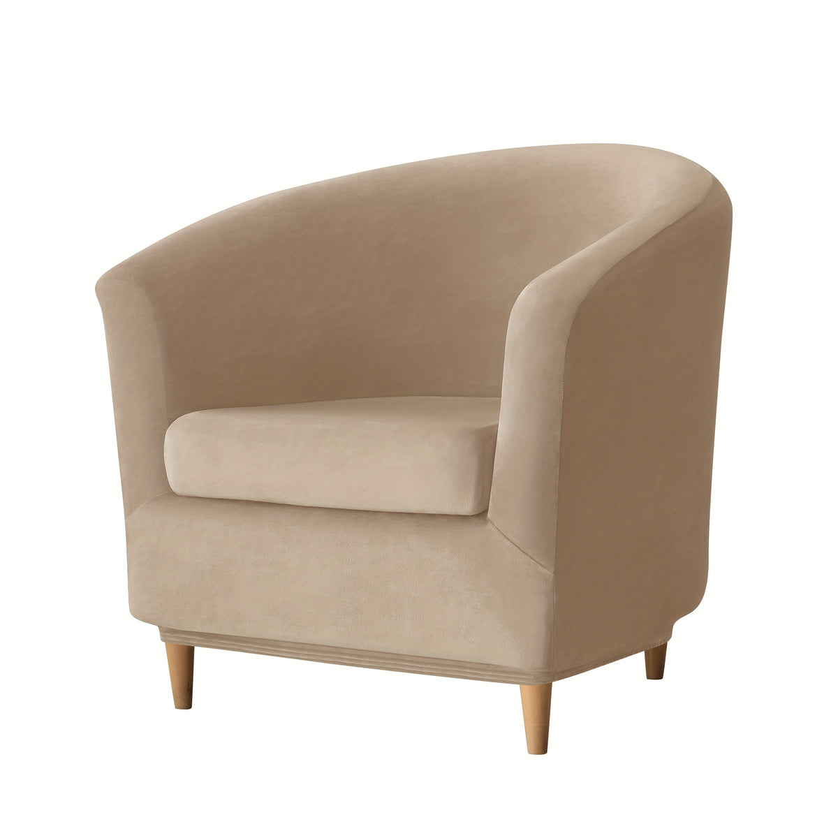 Housse de canapé extensible en velours à housses séparées pour fauteuil, vue d'ensemble