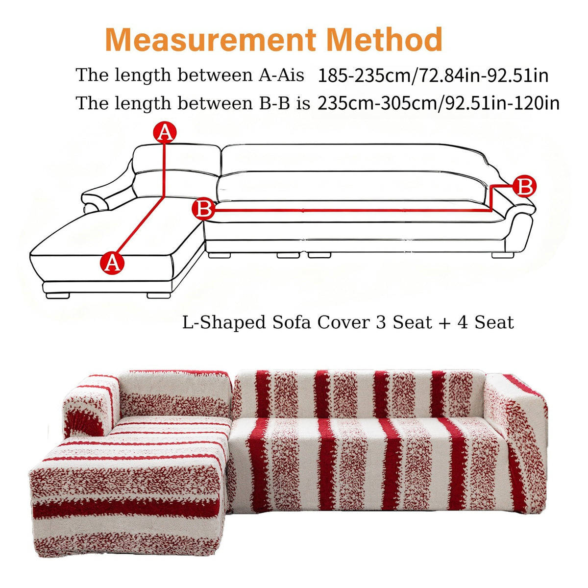 Housse de canapé extensible en polyester antidérapante, compatible canapé trois places, canapé quatre places, canapé d'angle