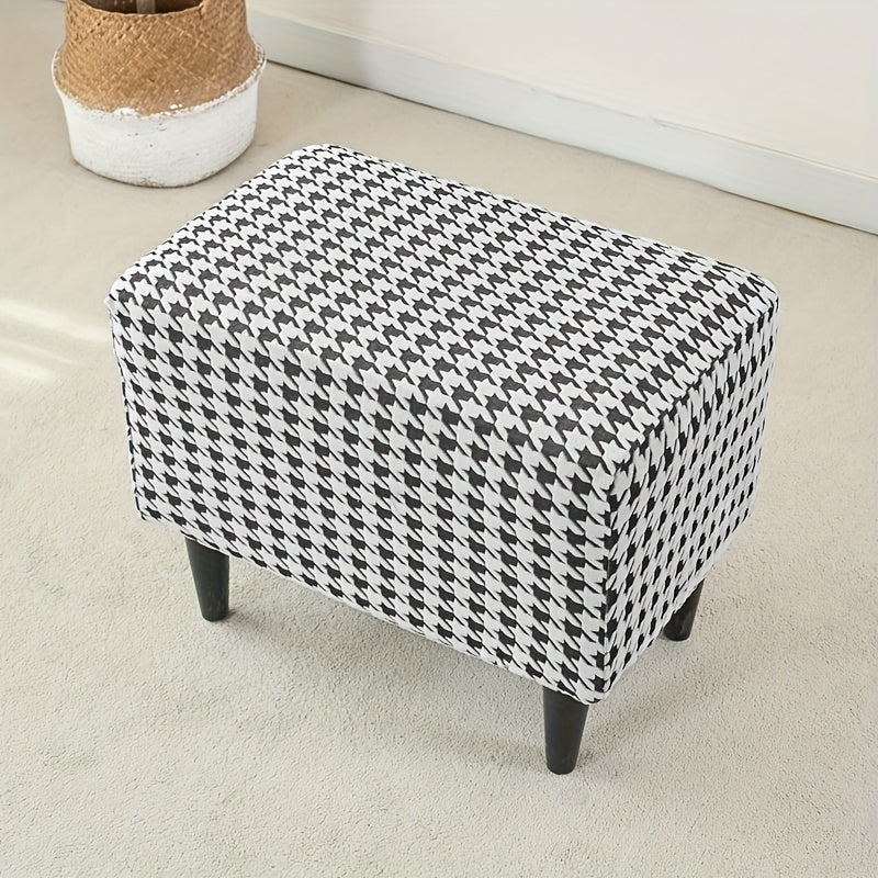 Housse de canapé extensible en polaire jacquard à housses séparées, vue de dos