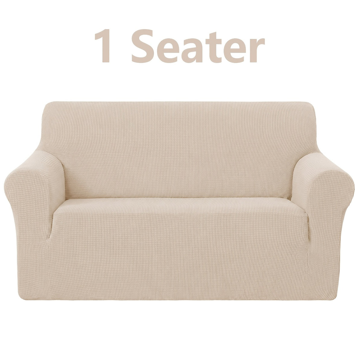 Housse de canapé extensible en polyester à carreaux, détail de l'ourlet