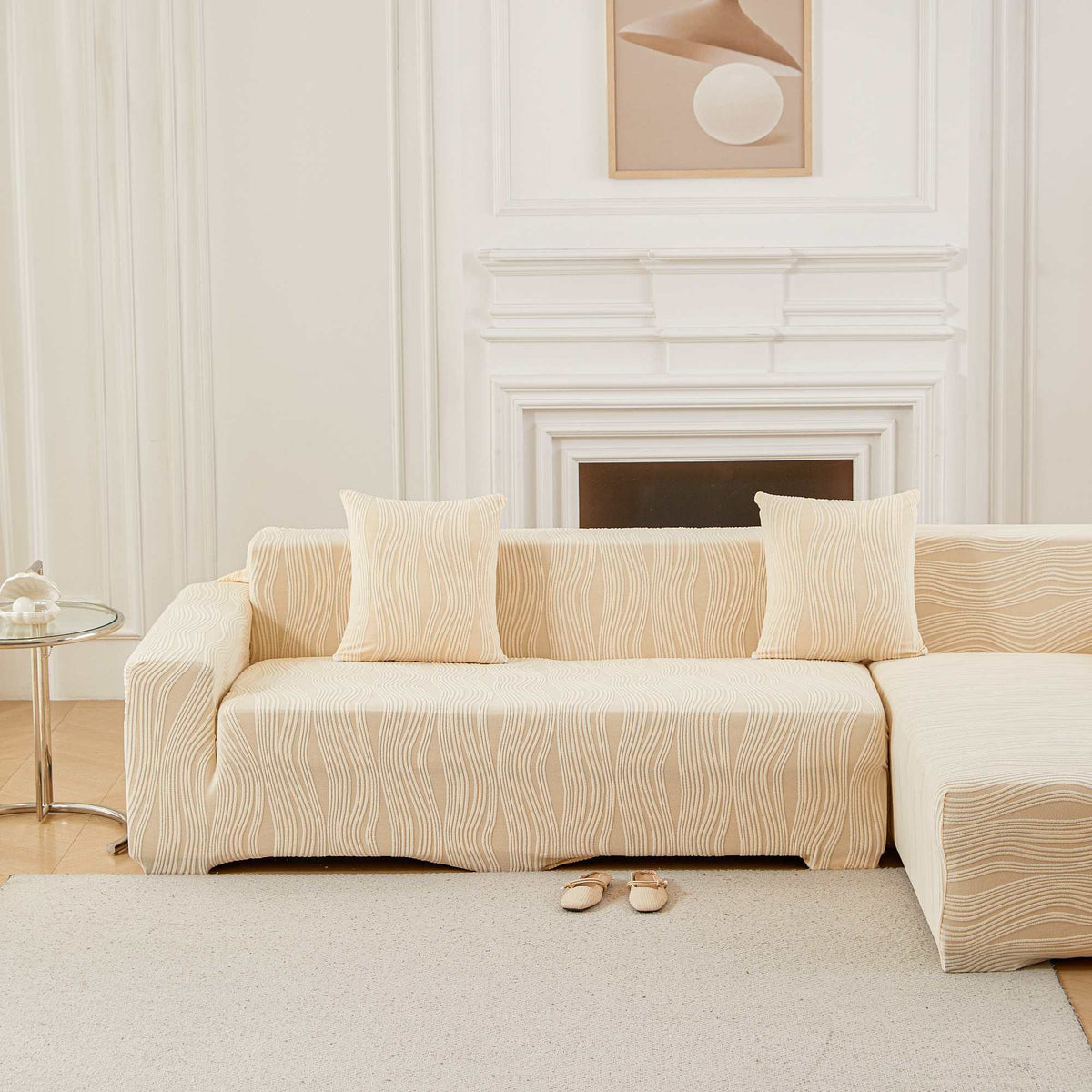 Housse de canapé en peluche jacquard