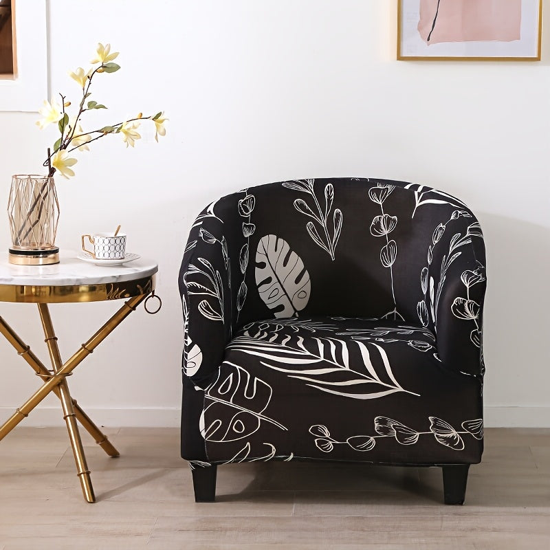 Housse de canapé extensible en fibre de lait à motif géométrique pour fauteuil, gros plan sur le tissu