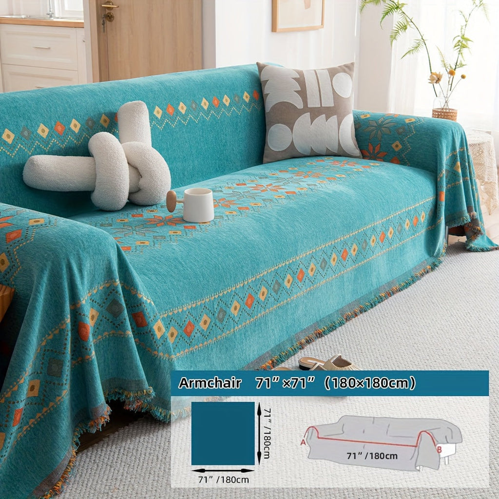 Housse de canapé en chenille, 5 coloris, autre coloris