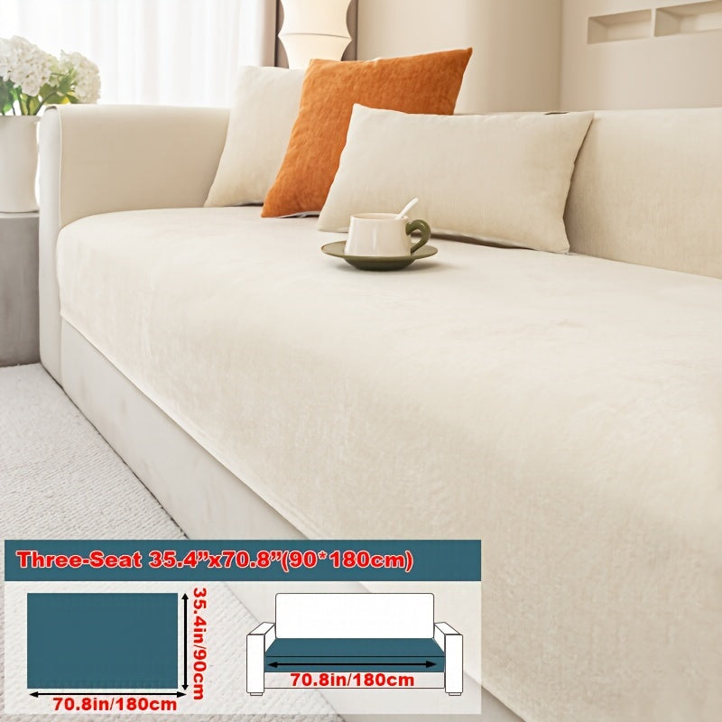 Housse de coussin épaisse en chenille antidérapante, visuel produit