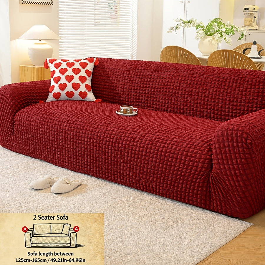 Housse de canapé épaisse extensible en polyester, compatible fauteuil, canapé deux places, canapé trois places Image