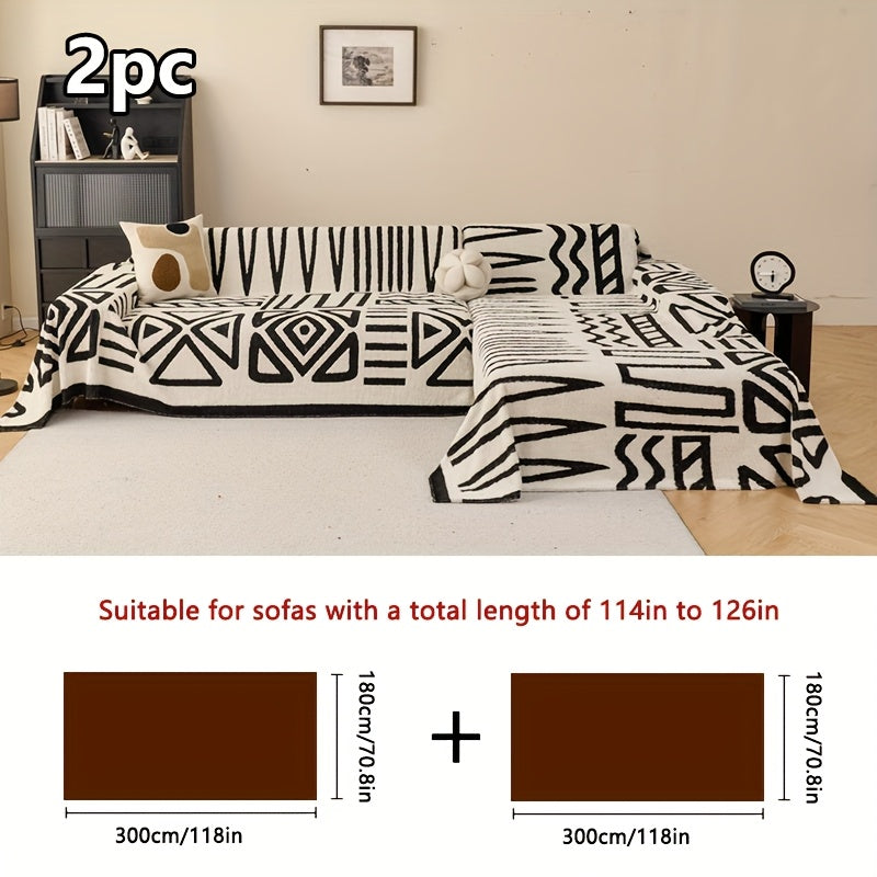 Housse de canapé en peluche antidérapante pour canapé d'angle, compatible canapé d'angle