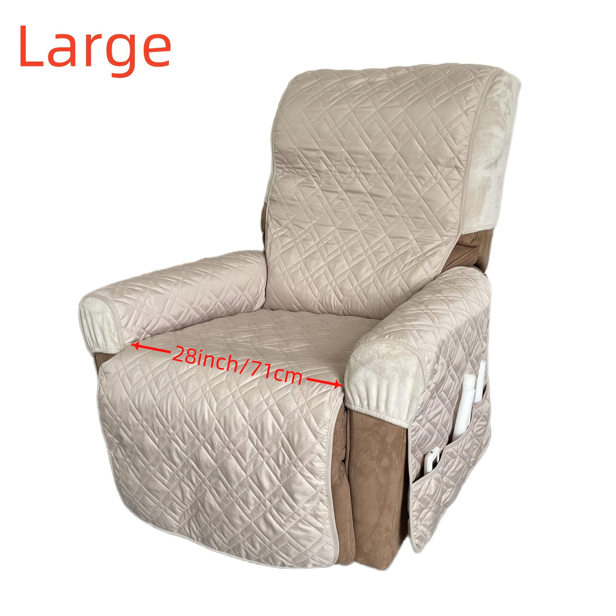 Housse de fauteuil matelassée antidérapante pour fauteuil, autre coloris