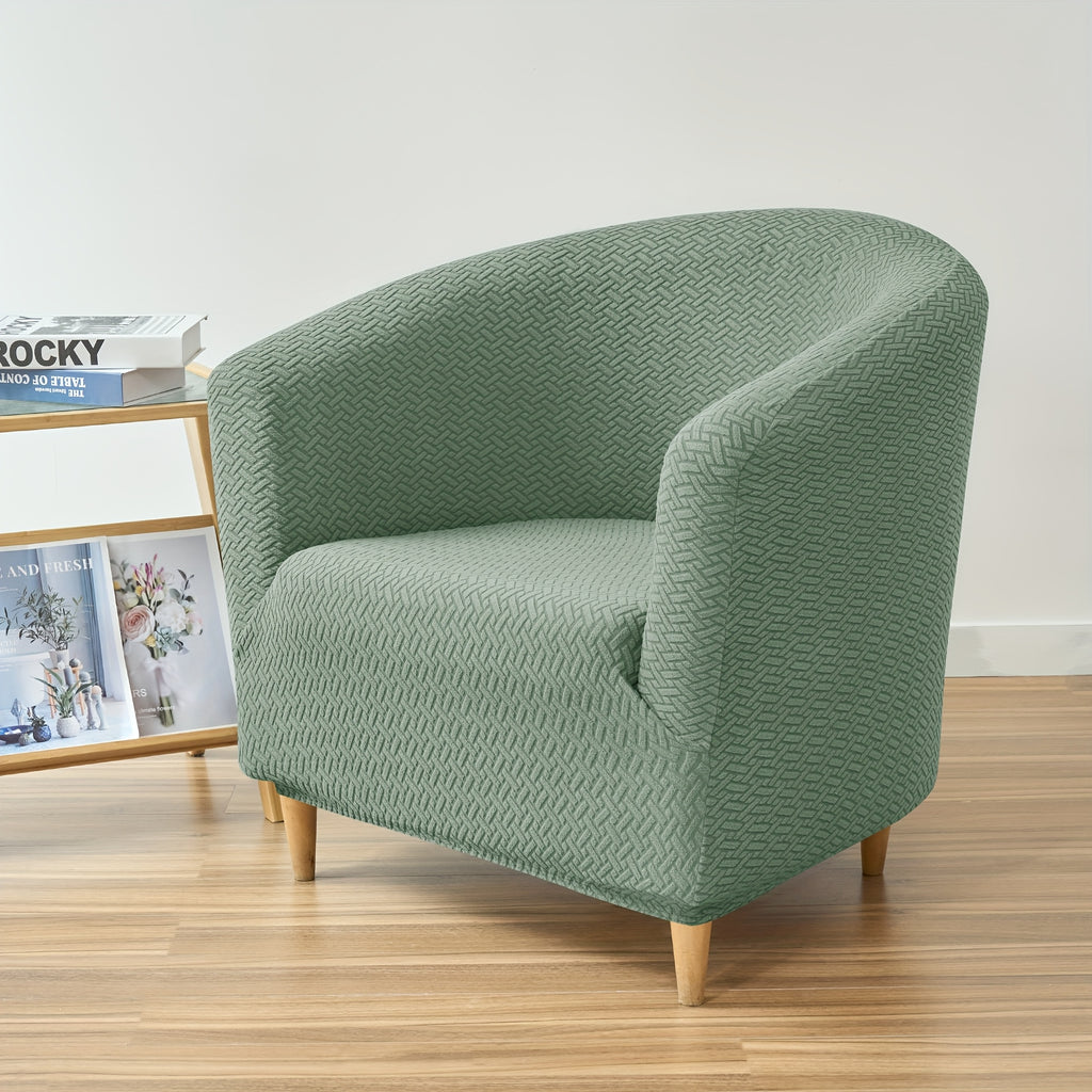 Housse de canapé extensible en polaire jacquard pour fauteuil, gros plan sur le tissu