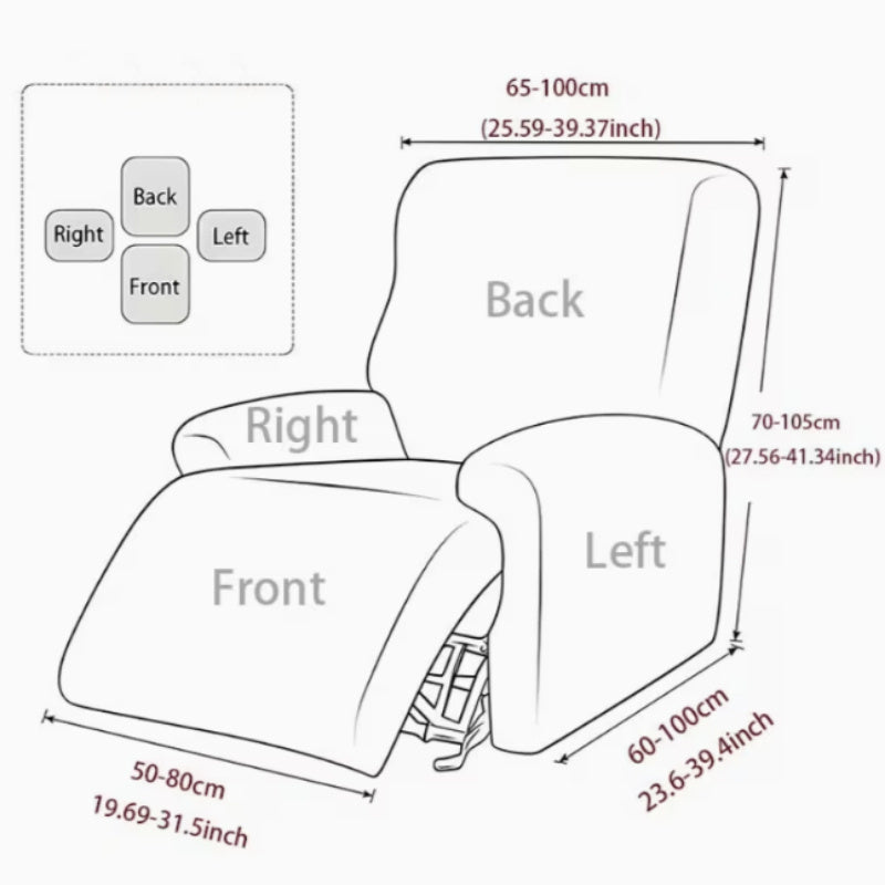Housse de canapé légère extensible en fibre de lait imprimée antidérapante, tissu de 120 à 140 g/m²