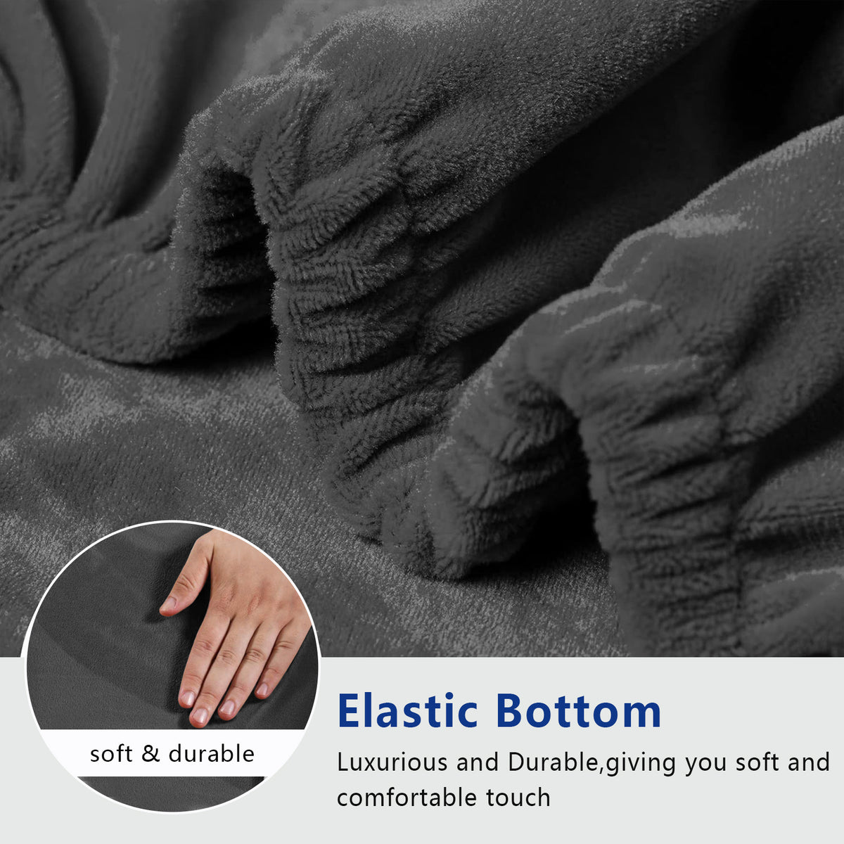 Housse de canapé extensible en velours, visuel produit