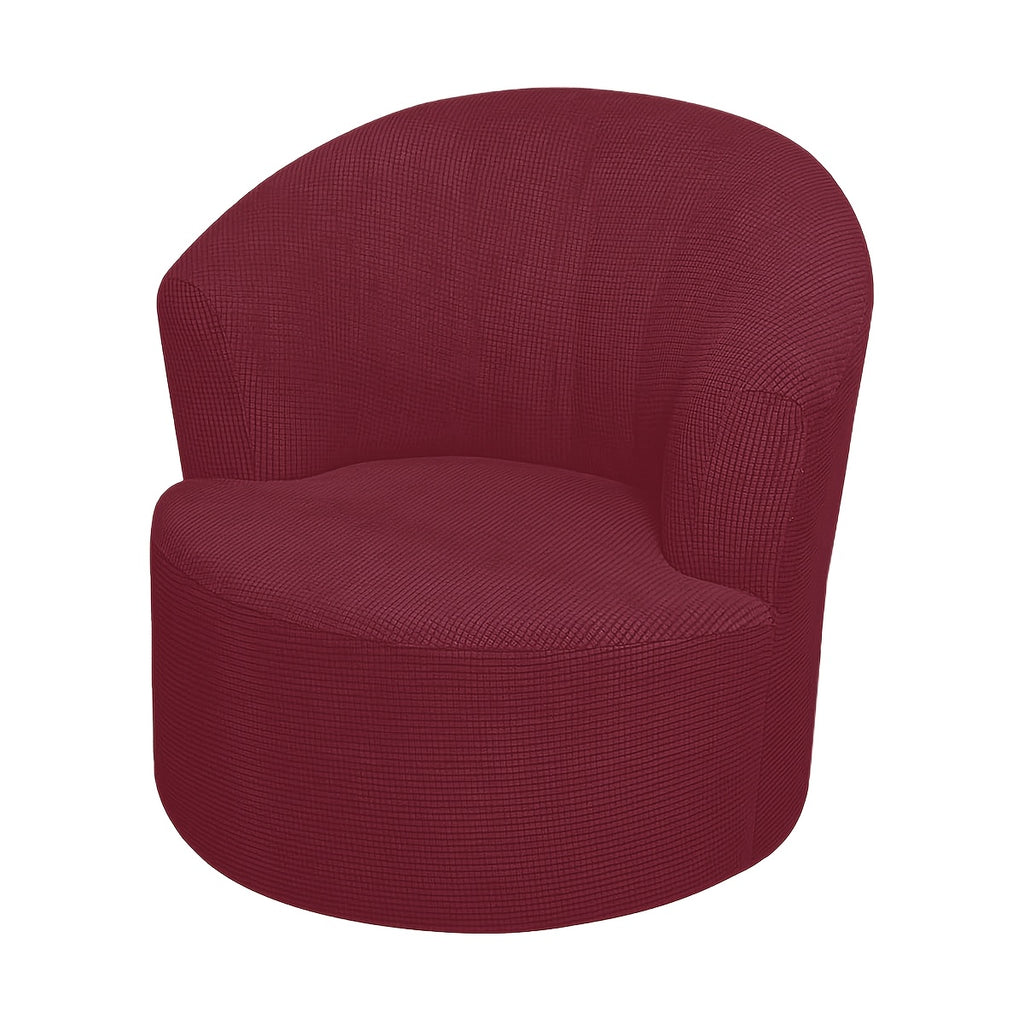 Housse de fauteuil extensible en velours côtelé jacquard pour fauteuil, détail de l'ourlet