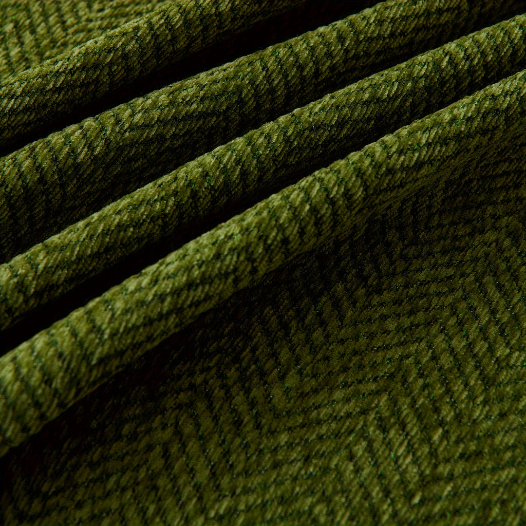 Housse de canapé en chenille délavée, détail de la finition