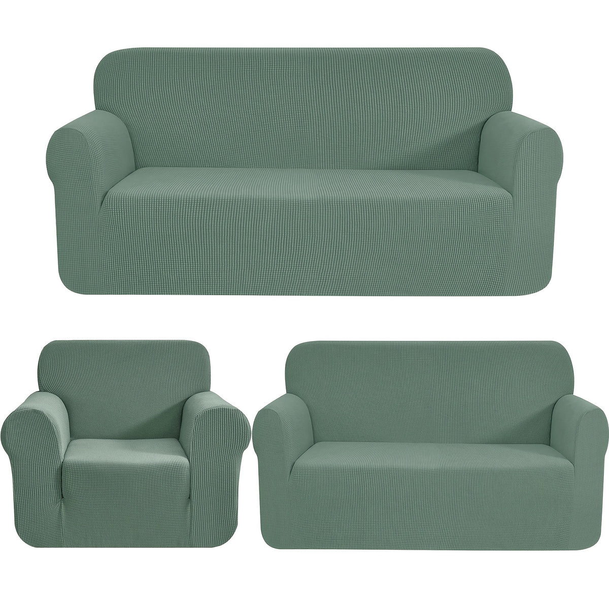 Housse de canapé extensible en polaire jacquard anti-griffes, détail de la finition
