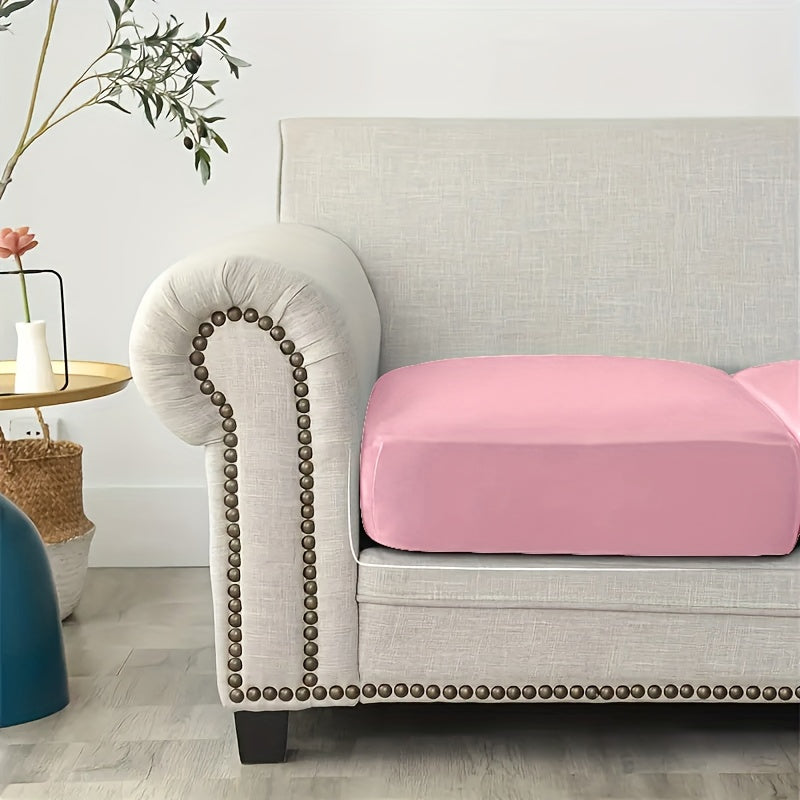 Housse de coussin extensible en velours pour fauteuil, vue d'ensemble