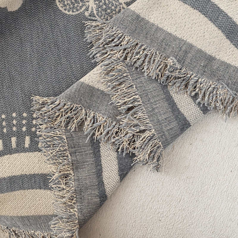 Housse de canapé en chenille jacquard d'esprit vintage, mise en situation