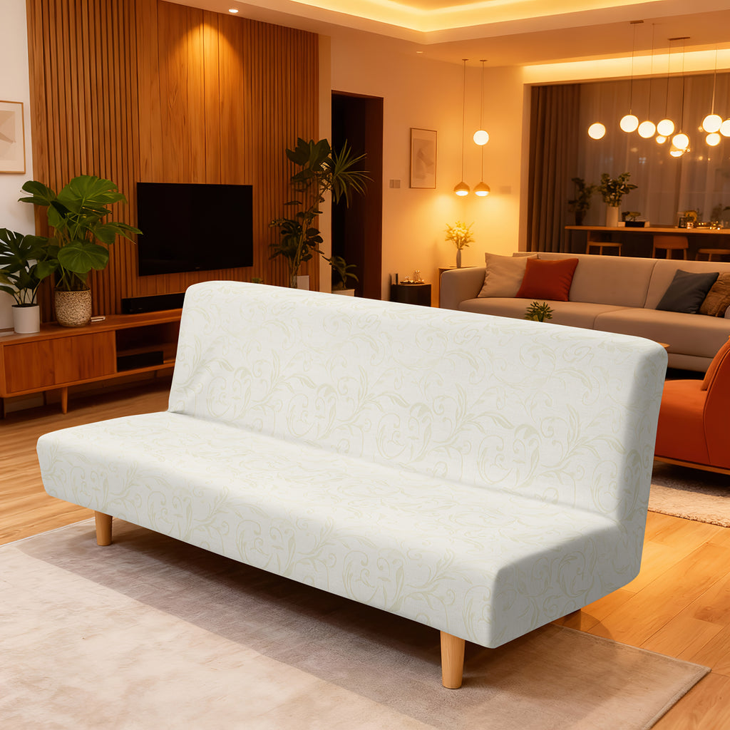 Housse de canapé épaisse extensible en polaire jacquard sans accoudoirs, tissu de 200 à 250 g/m²