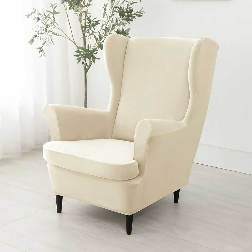 Housse de canapé épaisse extensible en velours pour fauteuil, gros plan sur le tissu