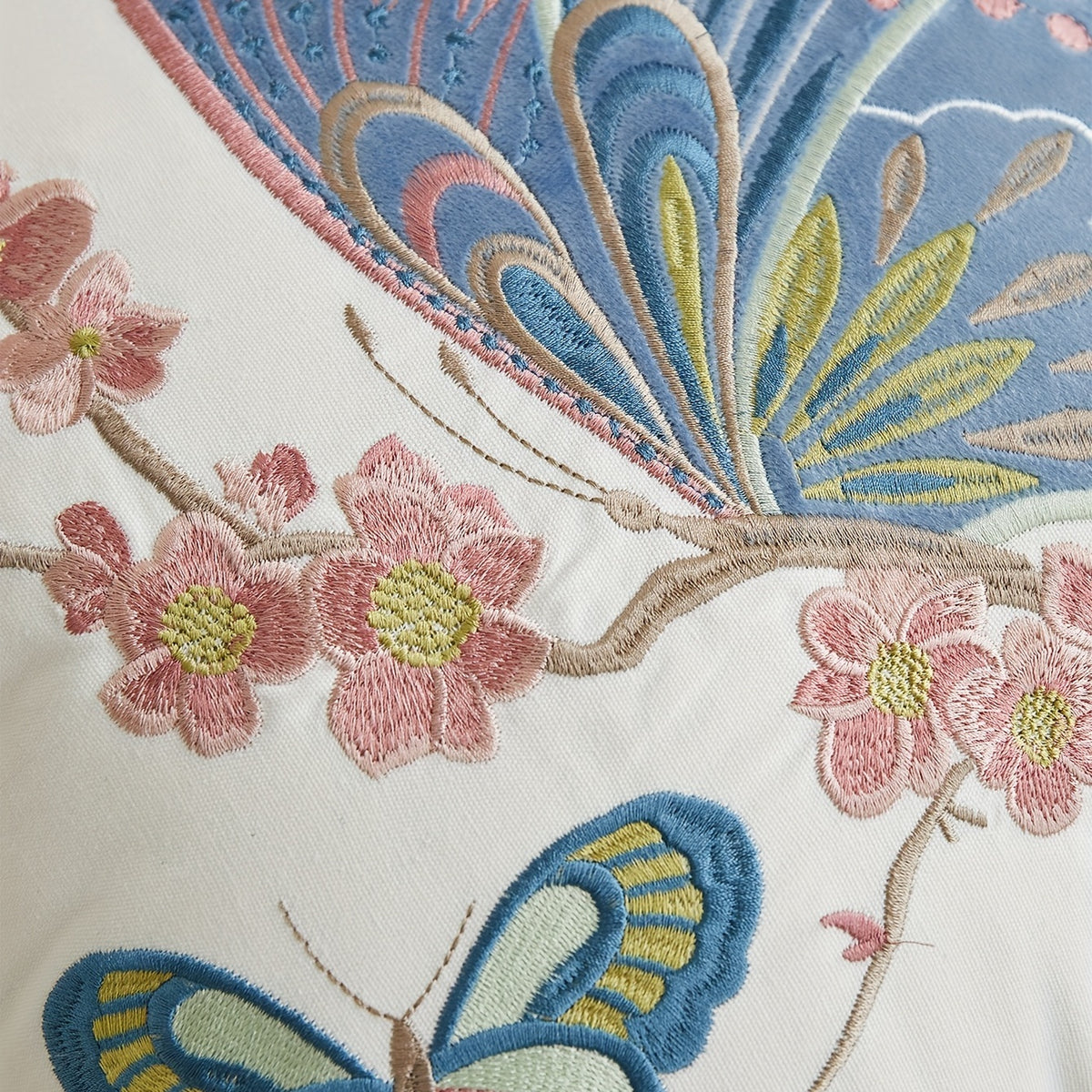 Housse de coussin d'esprit campagne, vue de dos