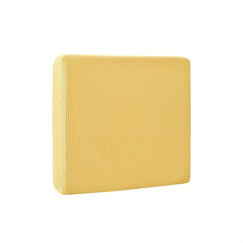 Housse de coussin extensible en velours côtelé jacquard, détail de la finition
