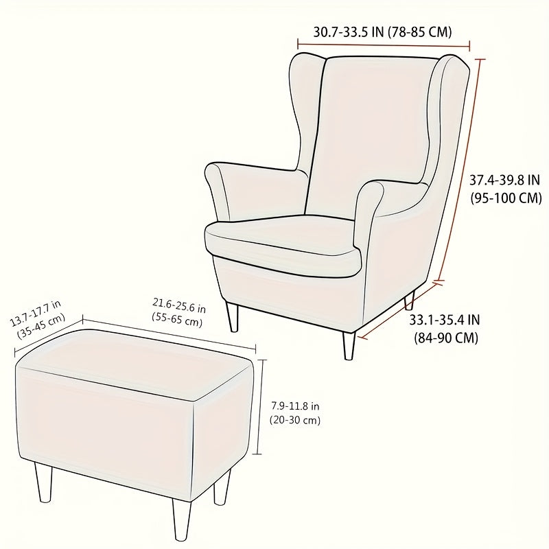 Housse de canapé extensible en polaire jacquard à housses séparées, tissu de 180 à 200 g/m²