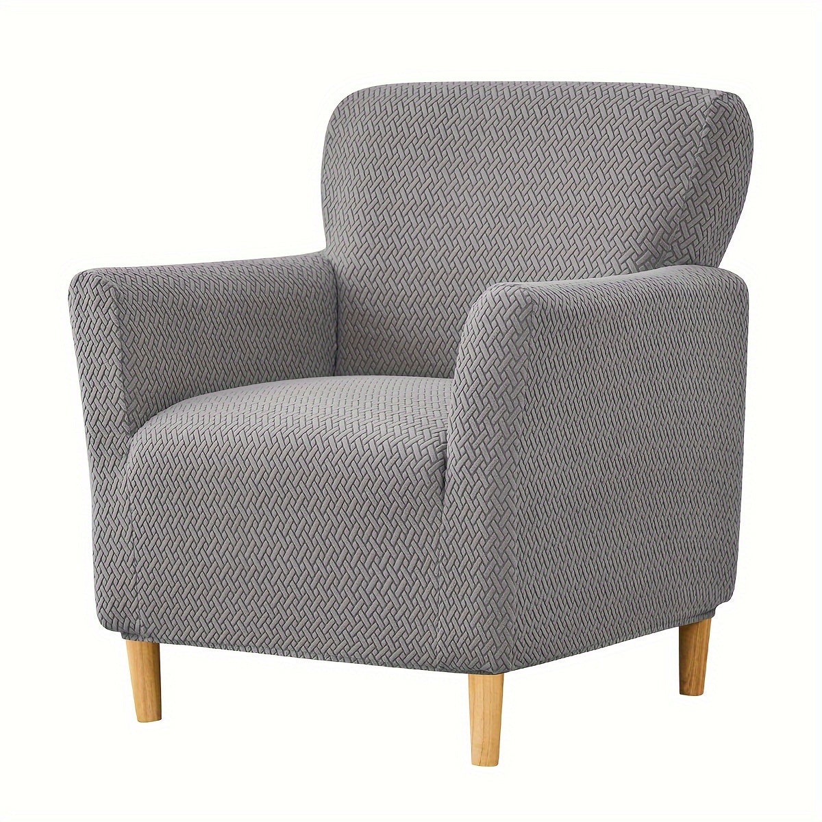 Housse de fauteuil extensible en polaire jacquard en T, tissu de 160 à 180 g/m²