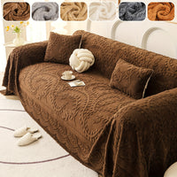 Housse de canapé en velours jacquard d'esprit bohème