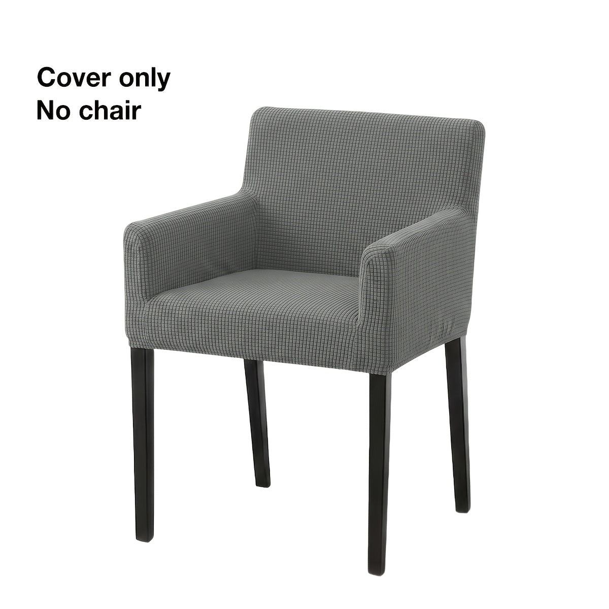 Housse de chaise épaisse extensible en velours côtelé jacquard, vue de dos