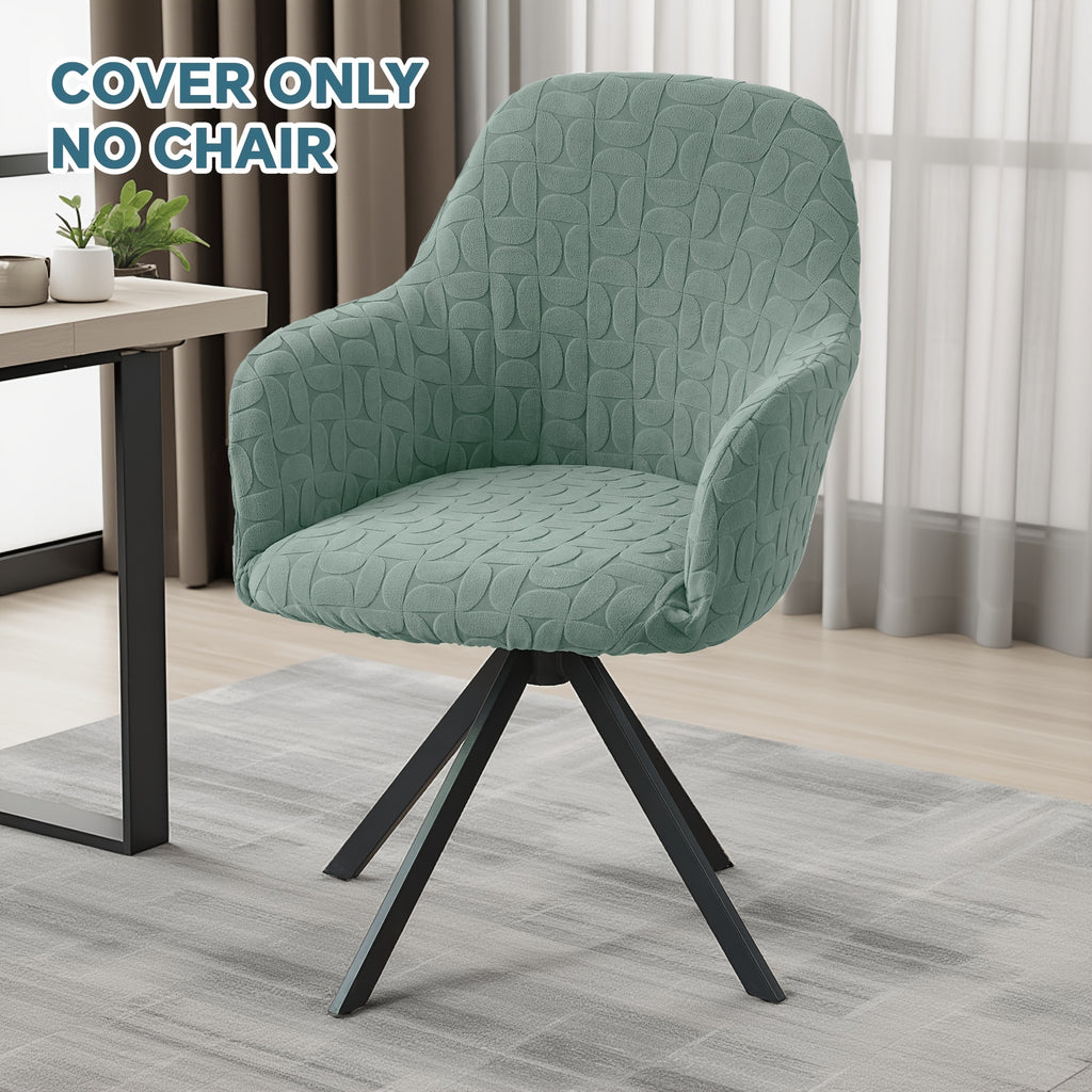 Housse de chaise extensible en polaire jacquard, gros plan sur le tissu