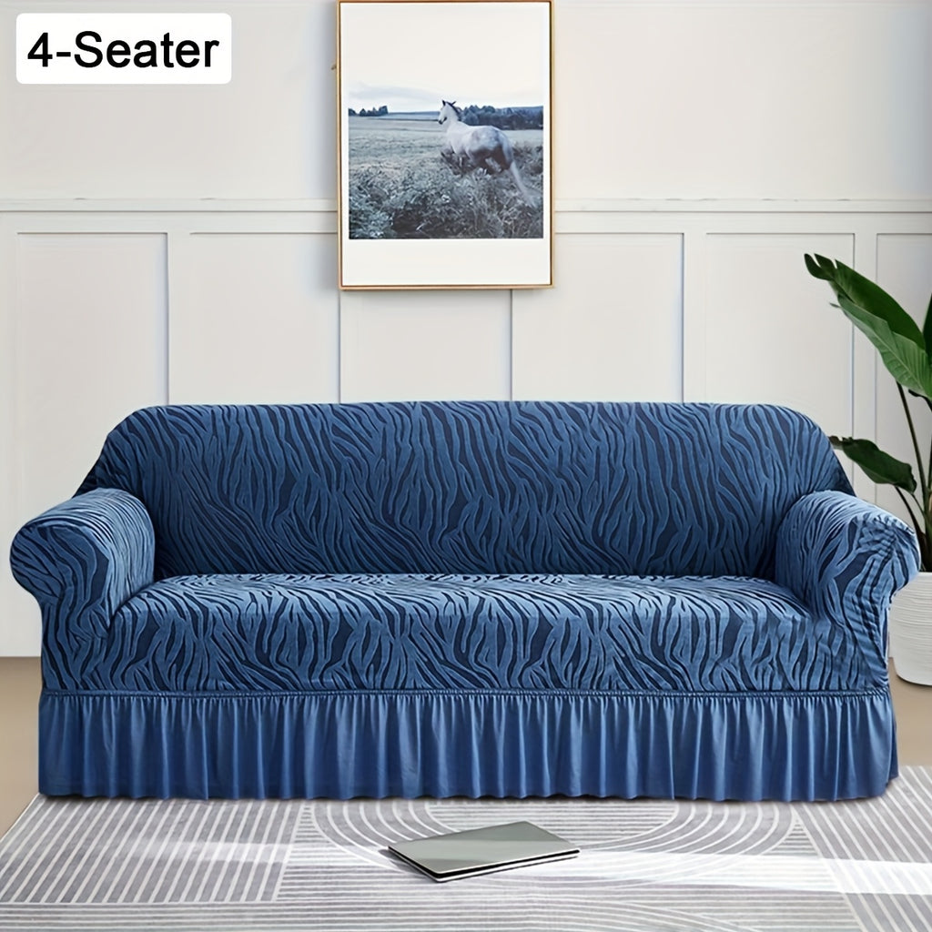 Housse de canapé extensible en jacquard, vue d'ensemble