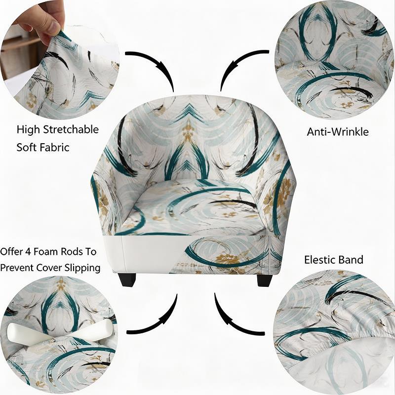 Housse de canapé légère extensible en fibre de lait matelassée à motif, tissu de 120 à 140 g/m²