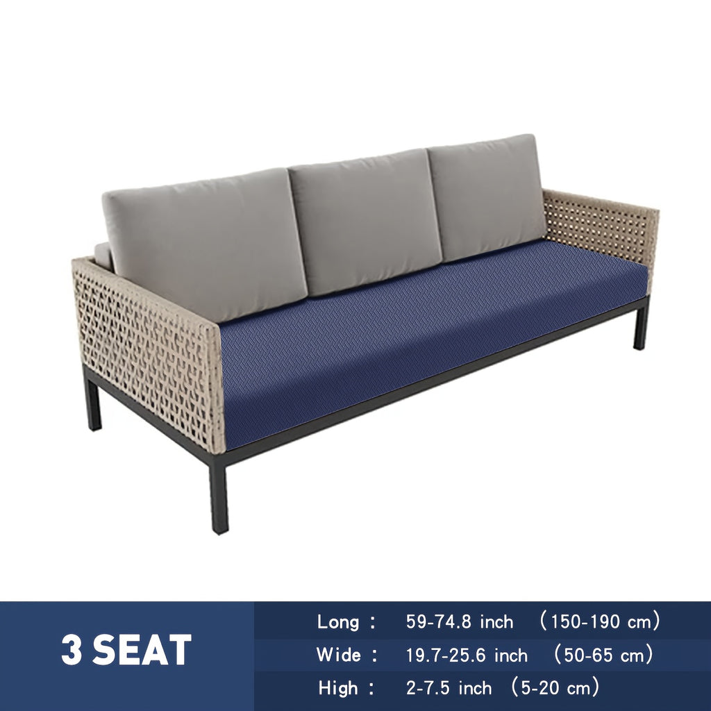 Housse de coussin extensible en polyester en T, vue de dos