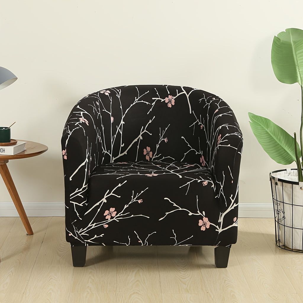 Housse de canapé extensible en polyester pour fauteuil, vue de dos