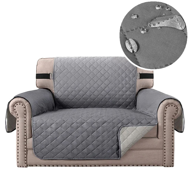 Housse de canapé en velours côtelé matelassée d'esprit vintage