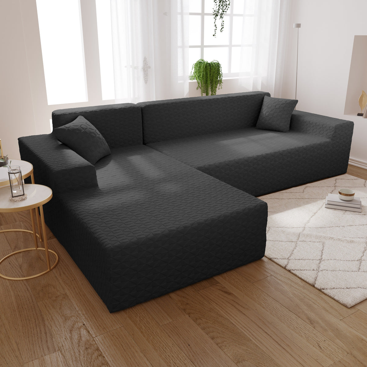 Housse de canapé épaisse extensible en polaire jacquard à housses séparées, compatible fauteuil, canapé deux places, canapé trois places