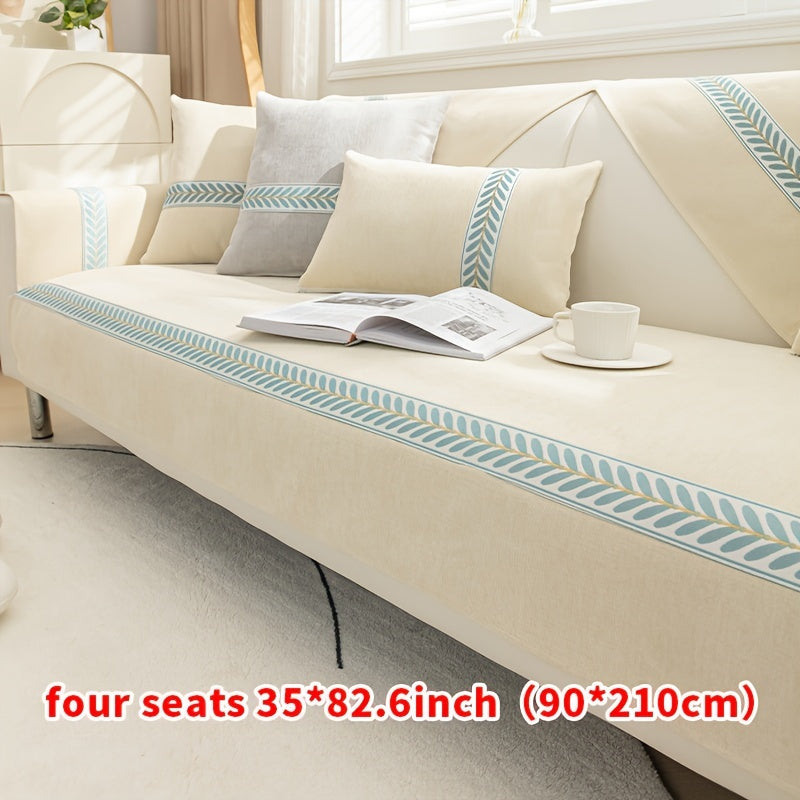 Housse de coussin en chenille antidérapante à housses séparées, vue de dos