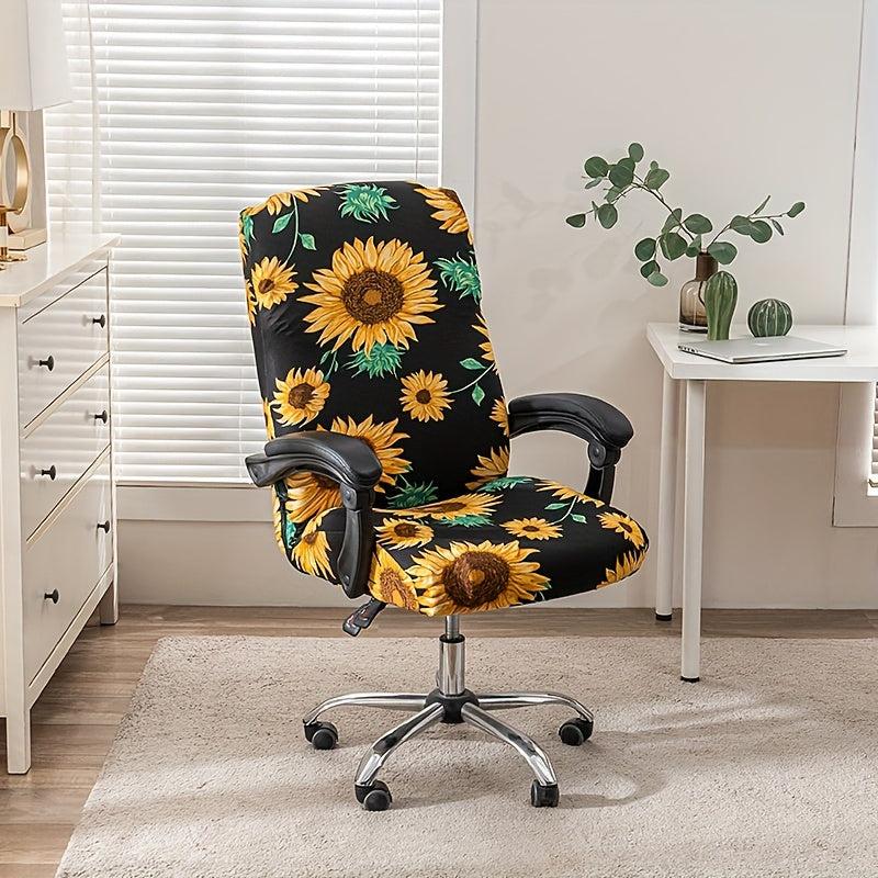 Housse de chaise extensible en polyester à fermeture éclair, tissu de 160 à 180 g/m²