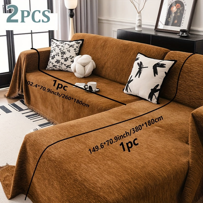 Housse de canapé, housse posée