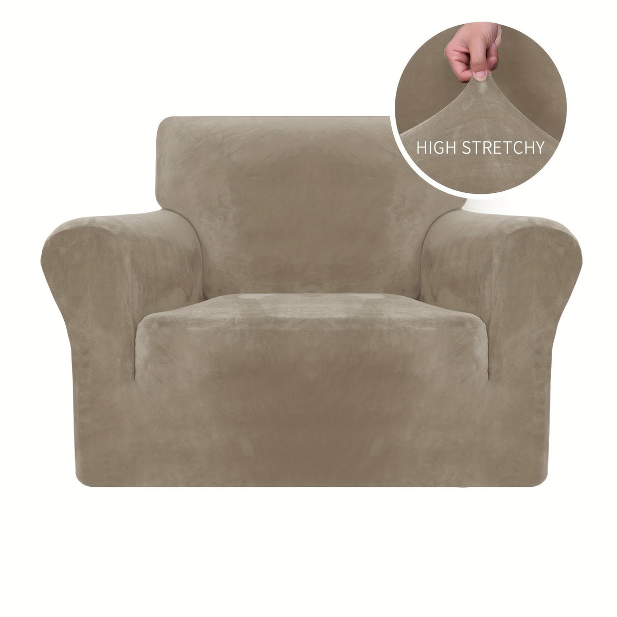 Housse de canapé extensible en velours jacquard antidérapante d'esprit vintage, détail de l'ourlet