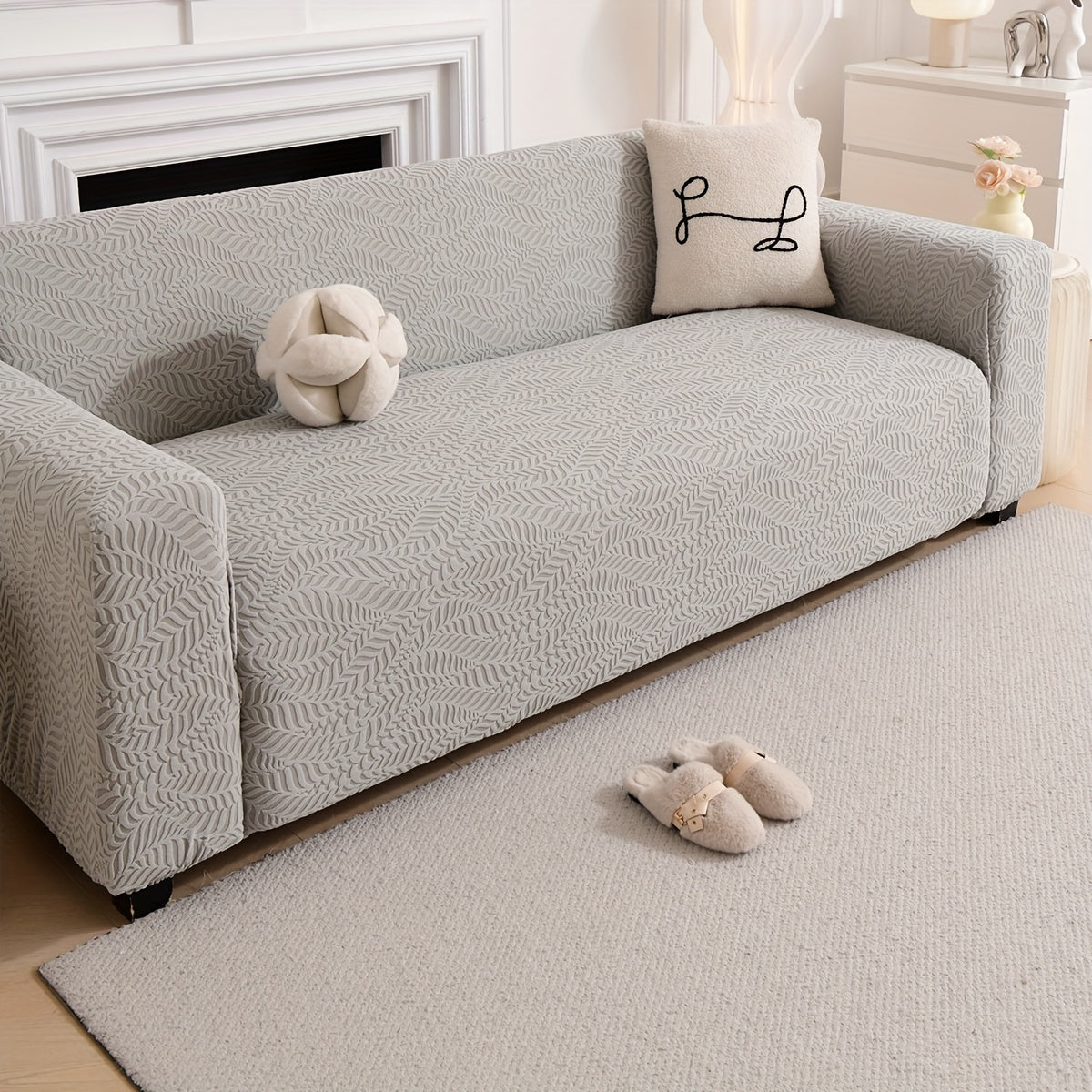 Housse de canapé épaisse extensible en polaire jacquard, tissu de 200 à 250 g/m²
