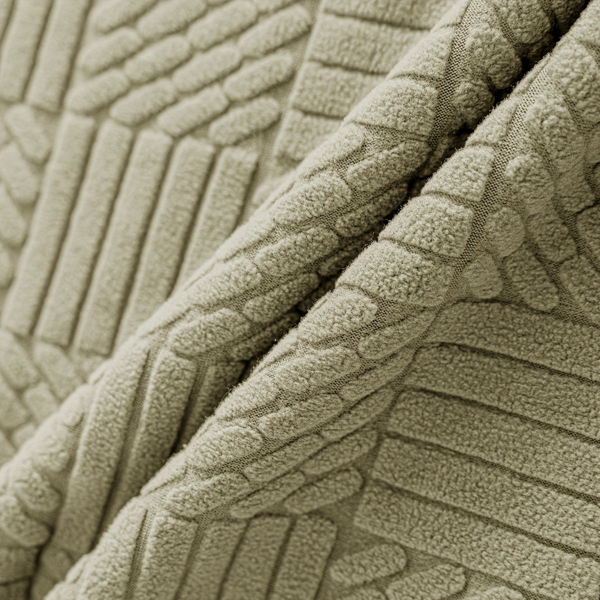 Housse de canapé en jacquard à cordon de serrage, détail de la finition