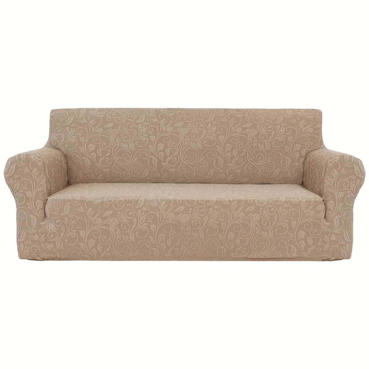 Protection de canapé extensible en polaire jacquard d'esprit vintage, vue de dos