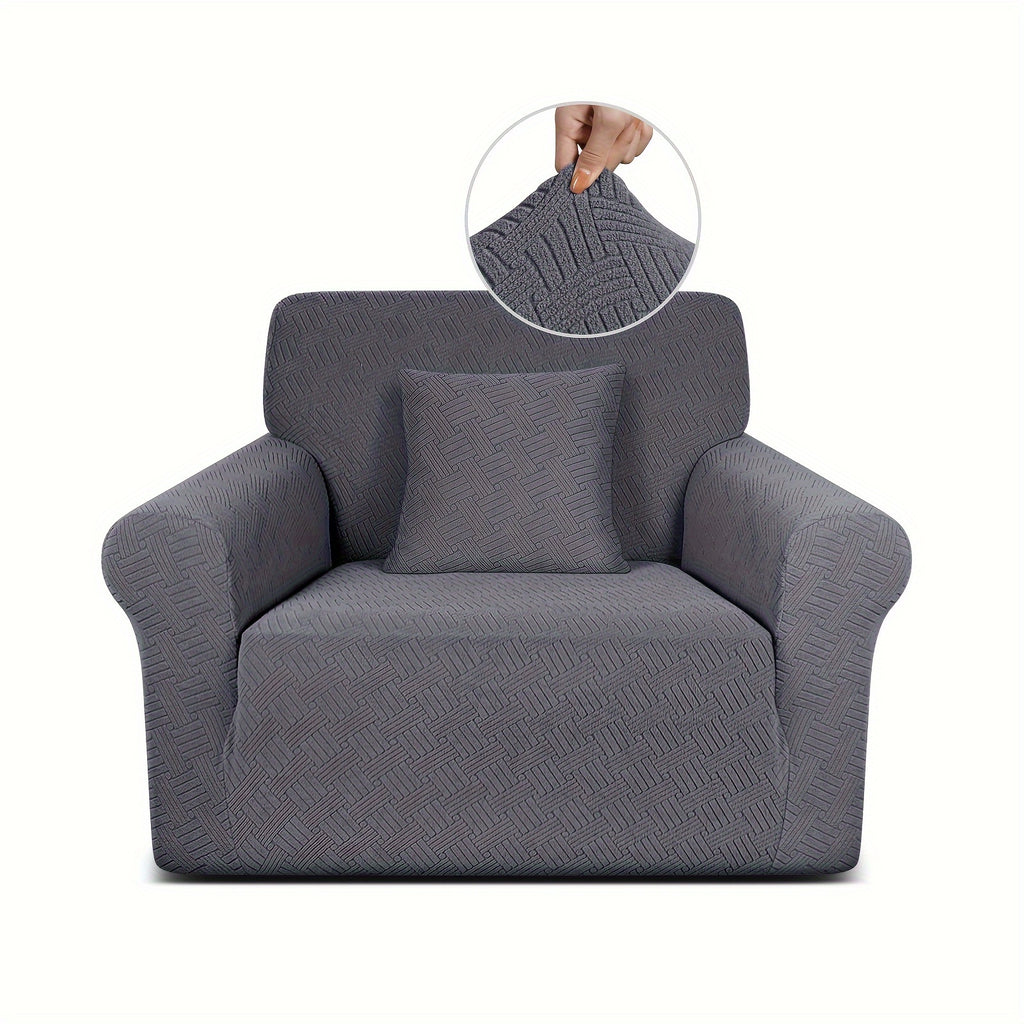 Housse de canapé épaisse extensible en polaire jacquard