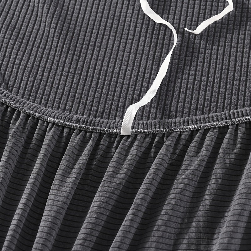 Housse de canapé épaisse extensible en polaire jacquard à housses séparées, gros plan sur le tissu