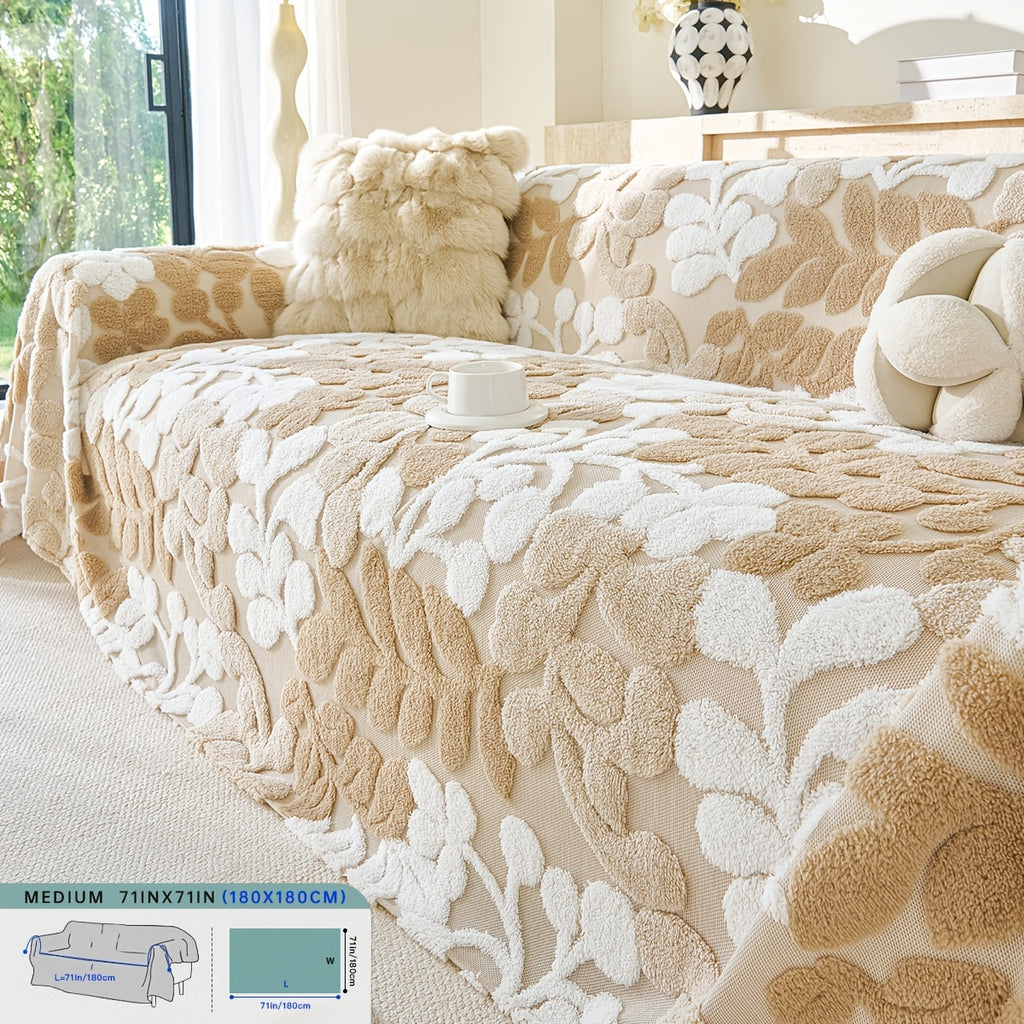 Housse de canapé épaisse en velours jacquard